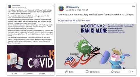 Content from Iranian state-backed media outlets such as PressTV was reposted on newly-created Facebook pages that claimed to be local news outlets.