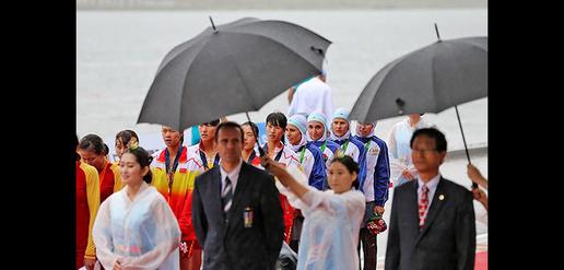 Iran's female rowing team win third place at Asian Games