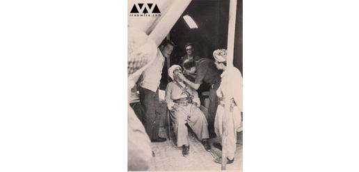 معالجه دندان ملا مصطفی بارزانی توسط پزشک اسرائیلی در کردستان عراق، اواخر دهه 1960