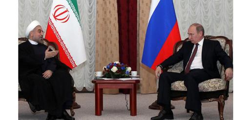 Hassan Rouhani and Vladimir Putin.