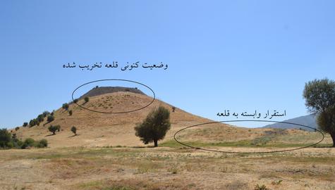 وضعیت کنونی قلعه تخریب شده