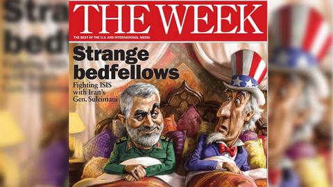 Does the March 27, 2015 cover of The Week suggest Soleimani can get uncomfortably close to American officials without them even knowing?
