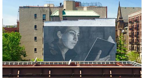 Nasim Biglari's struggle to pursue higher education was the focus of this Not A Crime mural by Rone