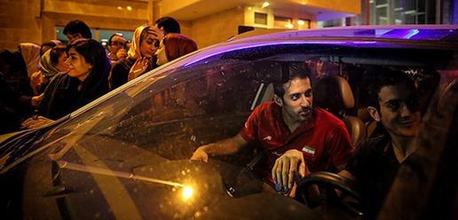 Volleyball team welcomed home by adoring fans
