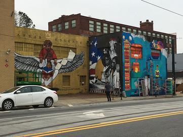 “Educate, Elevate, Empower” by Joe Dreher (still in progress) in Atlanta, Georgia