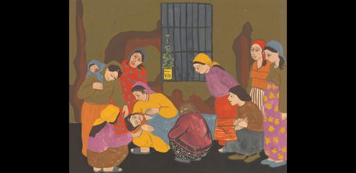 Sepideh Gholian’s illustration depicting the women's ward of Bushehr Central Prison