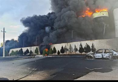 انفجار و آتش‌سوزی گسترده در یک واحد صنعتی اشتهارد