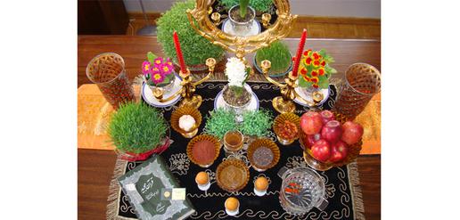 Newroz table setting (Haft Sin)
