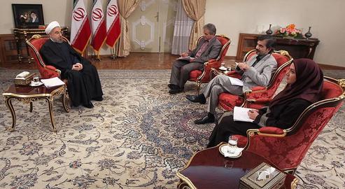 Addressing reporters after his first 100 days in office, Hassan Rouhani claimed the Ahmadinejad administration had left him with an "empty treasury"