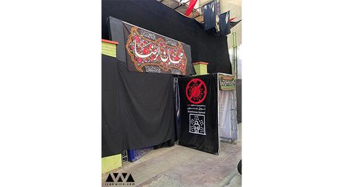 In Tehran's Narmak neighborhood, one of the traditional Muharram celebrations has set up a disinfecting tunnel at the entrance to the event.