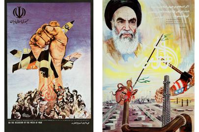 During the Iran-Iraq war, public murals in Iran were designed to excite emotion