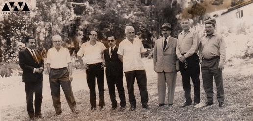 ملا مصطفی بارزانی با یاکوف هازان، رهبر حزب ماپام، اسرائیل، 1968