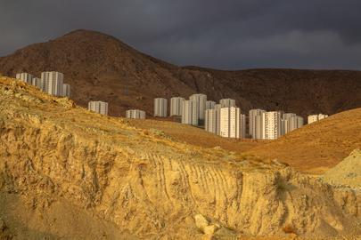 Unfinished buildings standing empty from the time of Mahmoud Ahmadinejad's Mehr Housing Project: an investment that went sour. Picture: Middle East Images