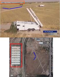 A missile launcher near Azar Shahr, used in the September 8 attack against Iraqi Kurdistan