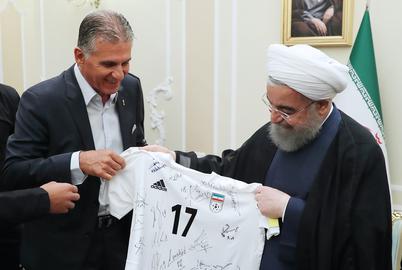 دیدار تیم جهانی با حسن روحانی