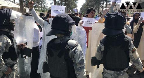 "We gathered in front of the Iranian Consulate in Herat to demand justice. Iranian border guards should not have forced our compatriots to throw themselves into the river."