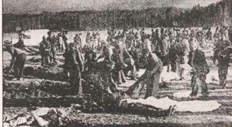 Bodies of Qarna villagers who were massacred by the Islamic Republic’s forces