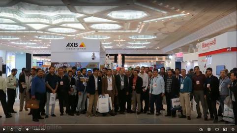 Afradid Irsa Co used the logo of the Swedish company Axis at the 2017 Police, Safety, and Security Equipment Exhibition (IPAS).