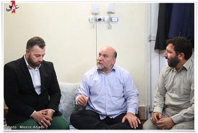 Hossein Sazvar (middle) with Siamak Khorrami (left), secretary of Iran’s Federation of Martial Arts Associations and a senior member of the Fatehin Special Unit, and Mohammad Yaran (right), a member of the federation and the Fatehin