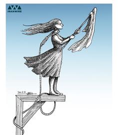 کاریکاتور، مانا نیستانی، اعدام