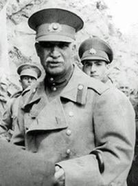 Reza Shah and (behind) the Crown Prince, Mohammad Reza Shah