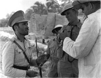 An Iranian officer captured by British troops