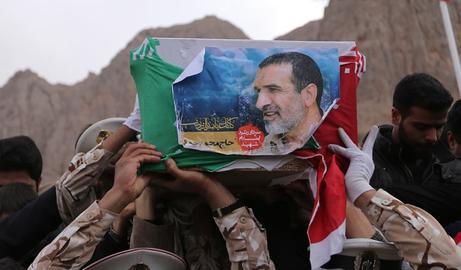 تشییع جنازه محمد جمالی فرمانده کشته شده در سوریه با حضور فرماندهان ارشد سپاه