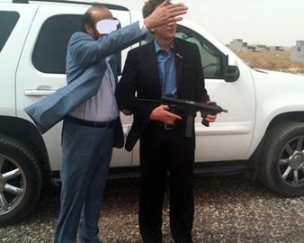 Babak Zanjani carrying a gun in Dubai