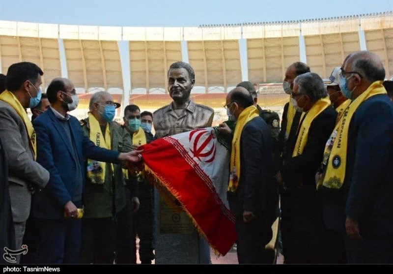 During a Propaganda football match between Iran's Sepahan FC and